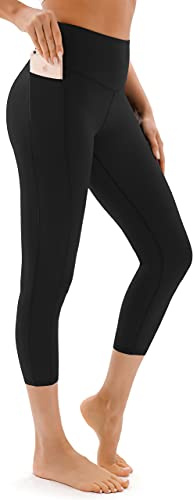 JOYSPELS Womens High Waist Gym Leggings with Pockets, Full-Length & Capri | Yoga Pants for Activewear, Workout, Running & Daily Leisure, Tummy Control, Non-See Through, 4-Way Stretch & Comfort Soft