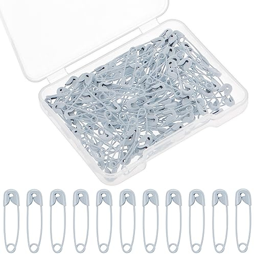 130 Imperdibles Pequeños Blancos - Mini Imperdibles de Seguridad de Metal para Ropa, Manualidades, Costura y Fabricación de Joyas (0,74 Pulgadas)