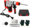 2200W Electric Concrete Demolition Hammer, 930 R/Min Electric Demolition, Concrete Drill Breaker Kit 30 Cylinder Heavy-Duty Hammer with Simple Drill Set