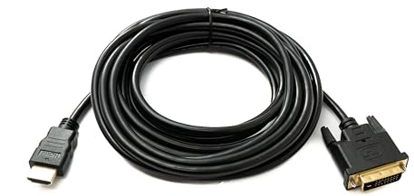 System-S DVI D-kabel 5 m 24 + 1 kontakt till HDMI 1,4 standardkontakt förgylld 2K 30 Hz full HD 144 Hz