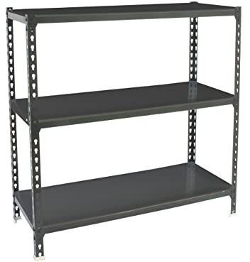 PROREGAL Schwerlastregal Baby Metal Shark | HxBxT 90x100x40cm | Fachlast 180kg | Anthrazit | Regal Standregal Werkstattregal Lagerregal Kellerregal