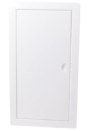 Aqbau Revisionslock 40 x 60 cm för gips, revisionsdörr av metall i vitt, underhållslapp med snäppstängning, vänster eller höger, för vägg och tak