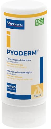 Pyoderm Champú Dermatológico 250ML para Pieles con Desequilibrio Microbiano para Perros Y Gatos
