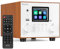 Audizio Vieste DAB Digital Radio with Bluetooth, Built-in Subwoofer 60W, DAB+, USB MP3 Playback, FM Tuner, Colour Display, Dual Alarm Clock, Remote Control - Modern White Cube Design