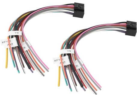 The Lord of the Tools 2Pcs Android ISO Radio Wiring Harness Adapter Replacement for Most Android Hosts With A Standard 16-Pin Power Socket