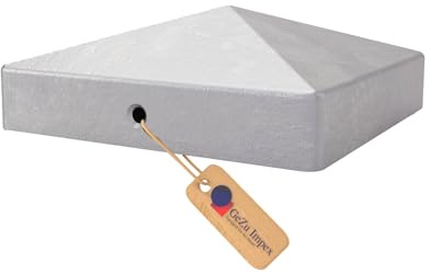 GeZu Impex Capuchon de poteau Galvanisé à chaud Lot de 12 71 x 71 mm chapeau poteaux capuchons protection bois