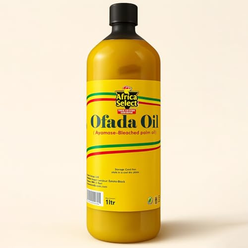 Africa Select Papa's Choice 1L Ofada Oil | Ayamase Bleached Palm Oil | Traditional Nigerian Cooking