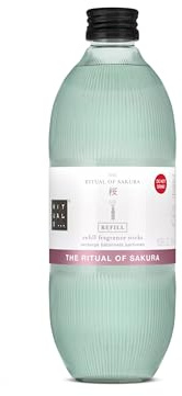 RITUALS Reed Diffuseur 1 x recharge The Ritual of Sakura - Double recharge - bâtonnets parfumés aux fleurs de cerisier et lait de riz - Parfum d'ambiance rafraîchissant - 1 x 500 ml