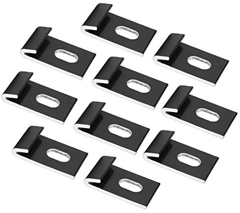 Yctze Aluminium-Basisclips für Sichere Befestigung von IPs, Gewächshaus-Clamp/Holder-Befestigungen, Gewächshauszubehör, Gewächshaus-Clips, Standard-Basis-Clips, Befestigung (BLACK)