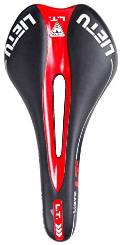 Eleery Mountain Road Vélo Rationalisation Selle Siège Bicyclette Cyclisme Gel VTT Route Course Confortable Ultra Ultralight (Rouge)