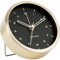 Karlsson Alarm Clock Tinge Steel Brushed Gold, Black dial D.9cm, H.3cm Excl.1 AA Batt,des. Armando Breeveld