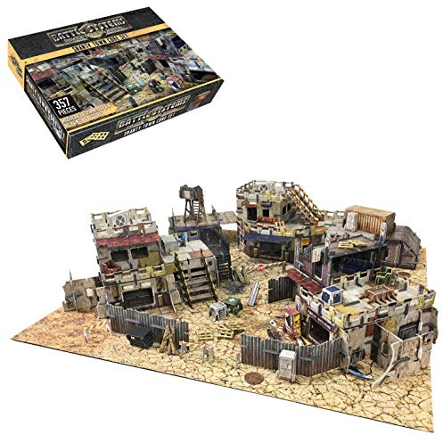 Battle Systems Shanty Town Core Set - 28mm Space Terrain - Board Game - Neoprene Gaming Mat - Modular 3D Terrain - Wargaming BSTUAC002