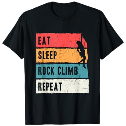 Escalador Regalo Come Duerme Escalada de roca Repite la Camiseta