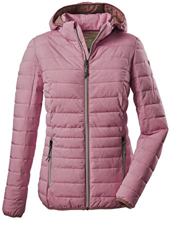 G.I.G.A. DX Damen Casual Funktionsjacke in Daunenoptik mit abzippbarer Kapuze Uyaka Stripe, dunkelrose, 48, 34313-000