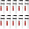 Acelectronic Schraubzwinge Set mit 10-Komponentengriff 50x150 / 50x200, Spannweite 200 mm, Spanntiefe 50 mm, Temperguss-Stahl Spannbacken, Hohlprofilschiene (50x200)