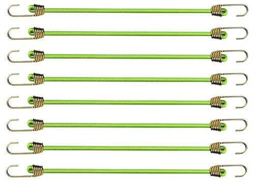 8 Stück 25cm Spanngummi mit Haken Gepäckspanner Elastisch Expander mit Haken Mini Gummi Spanngurte Gummi-Spannseil Kurz Planenspanner Gummispanner für Transportieren Verpacken Camping Zeltplane