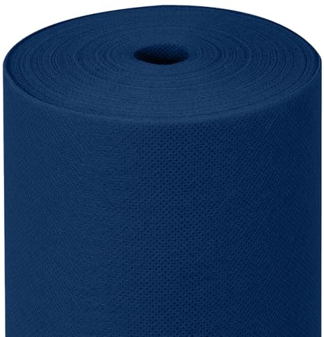 MAXI PRODUCTS - Rollo de Mantel TNT Precortado a 40 cm - 1,2 x 48 m - Azul Marino - Tejido no Tejido Spunbond (TNT) - Desechable con Efecto Tela - Resistente a Líquidos - Catering - IMPERMEABLE