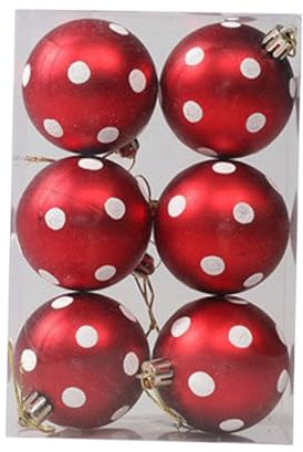 Tannenbaumschmuck Weihnachtskugeln Rot Bemalte 6 cm große Weihnachtsdekoration, Layout-Requisiten, Weihnachtsbaum-Hängedekoration, handbemalte Weihnachtskugel aus Weihnachtsbaumschmuck Kugeln (C, A)