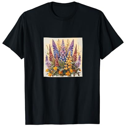Anise Hyssop Bouquet Floral Pastel Colors Graphic T-Shirt