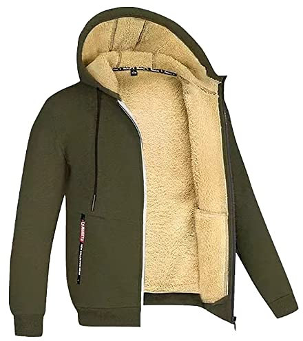 SRZYMJ Winterjacke Herren Dicker Übergangsmantel Wintermantel Parka Übergangsjacke Freizeitjacke Baumwolle Outdoorjacke Leicht Funktionsjacke Leicht Softshelljacke Sweatjacke Steppjacke Wollmantel