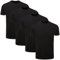 uniplen 4 Pack Plain Crew Neck T-Shirt (XXL, Black (0125))