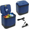 Crystals 33L Electric Cool Box for Car & Home - Hot & Cold Thermoelectric Cooler, 12V DC & 240V AC, Portable Camping Fridge for Travel, Picnic, Office, Boat (33L Dark Blue)