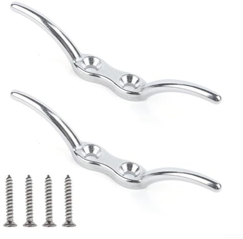 Gancho robusto de punta de anclaje de grado marino completo con tornillos de montaje necesarios (2 piezas)