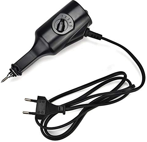 Penna per incisione elettrica, incisore elettrico a velocità regolabile, penna per incisione su metallo, strumento di fabbricazione di gioielli EU 220 V, per metalli, porcellana, vetro, plastica,