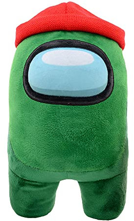 Plüschtiere Offizielles Produkt von Among Us - Grün mit Roter Kappe - Super Soft Qualität