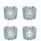 JJQHYC 4 Stück Hängende Aufbewahrungstasche Maritime Stil Hängeorganizer Wand Hängende Tasche Wandtaschen Tür Organizer Grau