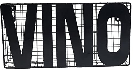 BUSDUGA 4197 - Contenitore per tappi di sughero in metallo, 25,5 x 12,5 x 5 cm, colore: Nero