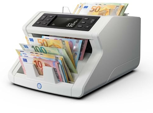 Safescan 2265 Geldzählmaschine, Wertzählung für gemischte EUR- und GBP-Banknoten - Banknotenzähler mit 5-facher Echtheitsprüfung - zählt sortierte Banknoten aller Währungen
