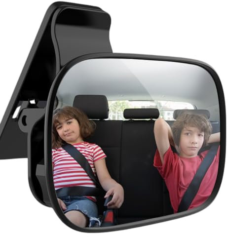 Crazy Bean Rücksitzspiegel für Babys Spiegel Auto für die Windschutzscheibe mit Rahmenclip 360°Schwenkba Bruchsicheres Universeller Rückspiegel Baby für Meisten Auto 12 * 8CM