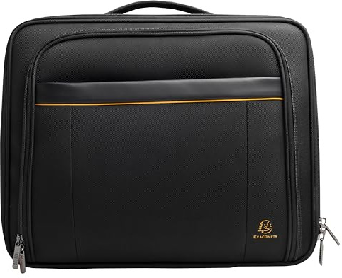 EXACOMPTA - Ref 18334E - 1 Exatrolley Slim Exactive - Business case with Wheels for PCs up to 15.6 - Retractable Telescopic Handle in Zipped Compartment - Dimensions: 45 x 25.5 x 39.5 cm