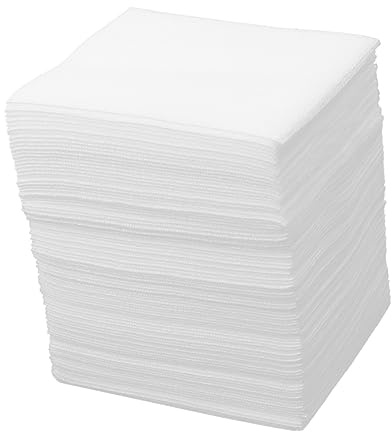 Hoement Almohadillas quitamaquillaje de tela no tejida, 100 unidades, 10 × 10 cm, almohadillas de limpieza desechables para cara y manos, hogar y viajes