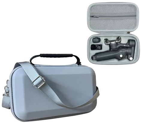 Xmaspanda Osmo Mobile 7P Case, Portable Storage OM 7P Carrying Case Shoulder Bag for DJI OM 7 /7P Smartphone Gimbal Stabilizer Accessories Gray