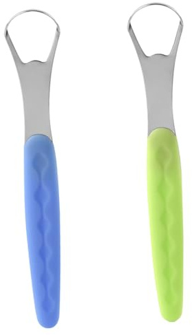 WRITWAA 2sets Raschietto Per Lingua Portatile Per Adulti Di Puliscilingua Strumento Per Raschiare La Lingua Facil Usare Trasportare