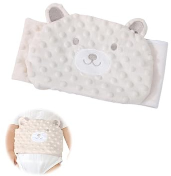 Yotlein Cinturón Anticólico para Bebé, Fajita de Semilla Frijol Rojo Anticólicos para Bebés, Apto para Microondas, Velcro Ajustable, para Dolores Abdominales Y Flatulencias
