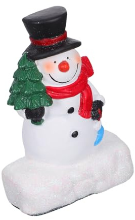 Zerodeko Estatua De Anciano Muñeco De Decoración Navideña De Resina para Centros De Mesa De Interior para Jardines De Hadas DIY y Exhibiciones De Invierno