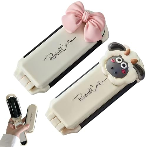 BOBOZHONG Brosse à Cheveux de Voyage avec Miroir Pliable,2 Pièces Peigne de Massage Compact,Brosse de Poche,Mini Peigne à Cheveux de Poche,pour Salle de Sport,Voyage,Sac à Main,Natation
