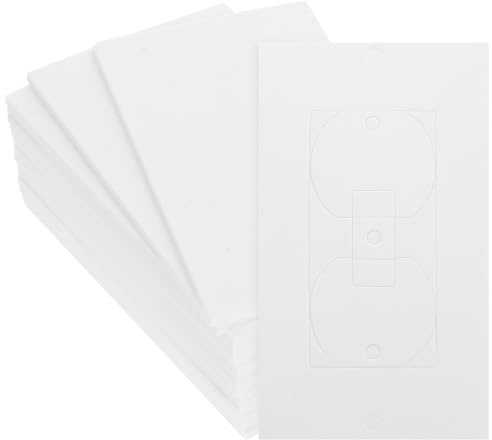 OSALADI Cubiertas de Placa de Salida Almohadillas de Aislamiento para Enchufes Eléctricos, Juntas de Espuma para Protección Intemperie, 50 Unidades, Uso en Cocinas y Salas