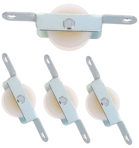 MAGICLULU Paquete De 4 Rodillos Deslizantes de Acero para Parasol de Patio, Polea Simple Soporte de PP, Reemplazo para Sombrillas de Jardín en Exteriores y Terrazas
