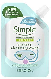 Simple Kind To Skin Micellar Cleansing Water Squeeze Me Pouch Travel Size