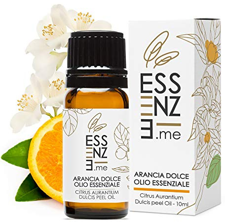 ESSENZE OLIO ESSENZIALE DI ARANCIO DOLCE Puro al 100% Naturale, Oli Essenziali per Diffusori Profumo Ambiente, Aromaterapia, Controllato e Confezionato in Italia
