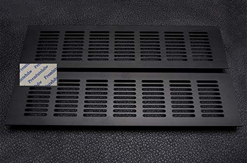 Pangocho JINchao-air vent, 2Pcs, 80mm,Rectangle Aluminum Perforated Air Vent, Ventilation Grille Cover, Furniture Cabinet A/C, Gold,Black, Ivory White Paint, Replacement parts