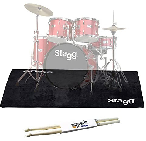 Stagg SCADRU2016 Schlagzeug Teppich 200x160 + keepdrum Drumsticks