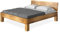 moebel-eins CURBY 4-Fuß-Bett mit Kopfteil, Material Massivholz, rustikale Altholzoptik, Fichte, 180 x 220 cm, Vintage, Standardhöhe