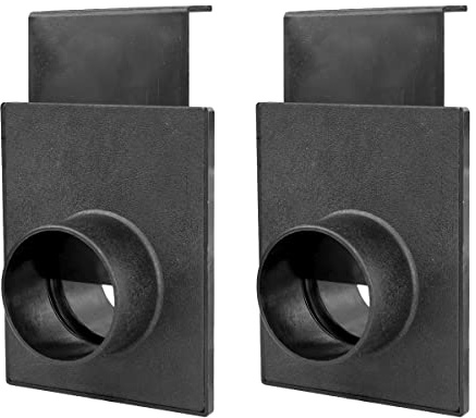POWERTEC 70133-P2 2-1/2-tums blästrad grind för dammuppsamlare/vakuumbeslag, 2-pack