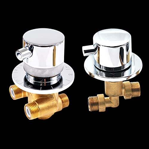 Thermostatic Shower Mixer Valve With Stop Valve Brass Shower Mixer Tap Thermostatic Mixing Valves Wall Mounted Cold&Hot Water Mixing Tap,Two-Piece Set