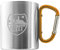 Outdoor Saxx Gobelet en acier inoxydable avec poignée mousqueton et gravure laser (orange)